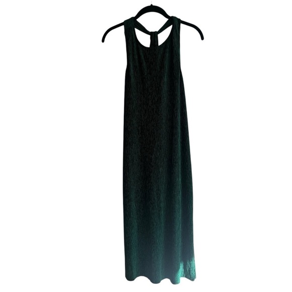 Maeve Anthropologie Adrienne Twist-back Velvet Midi Dress in Green, Size S - Picture 4 of 9